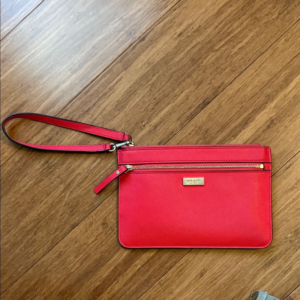 Kate Spade Vibrant Red Wristlet Clutch